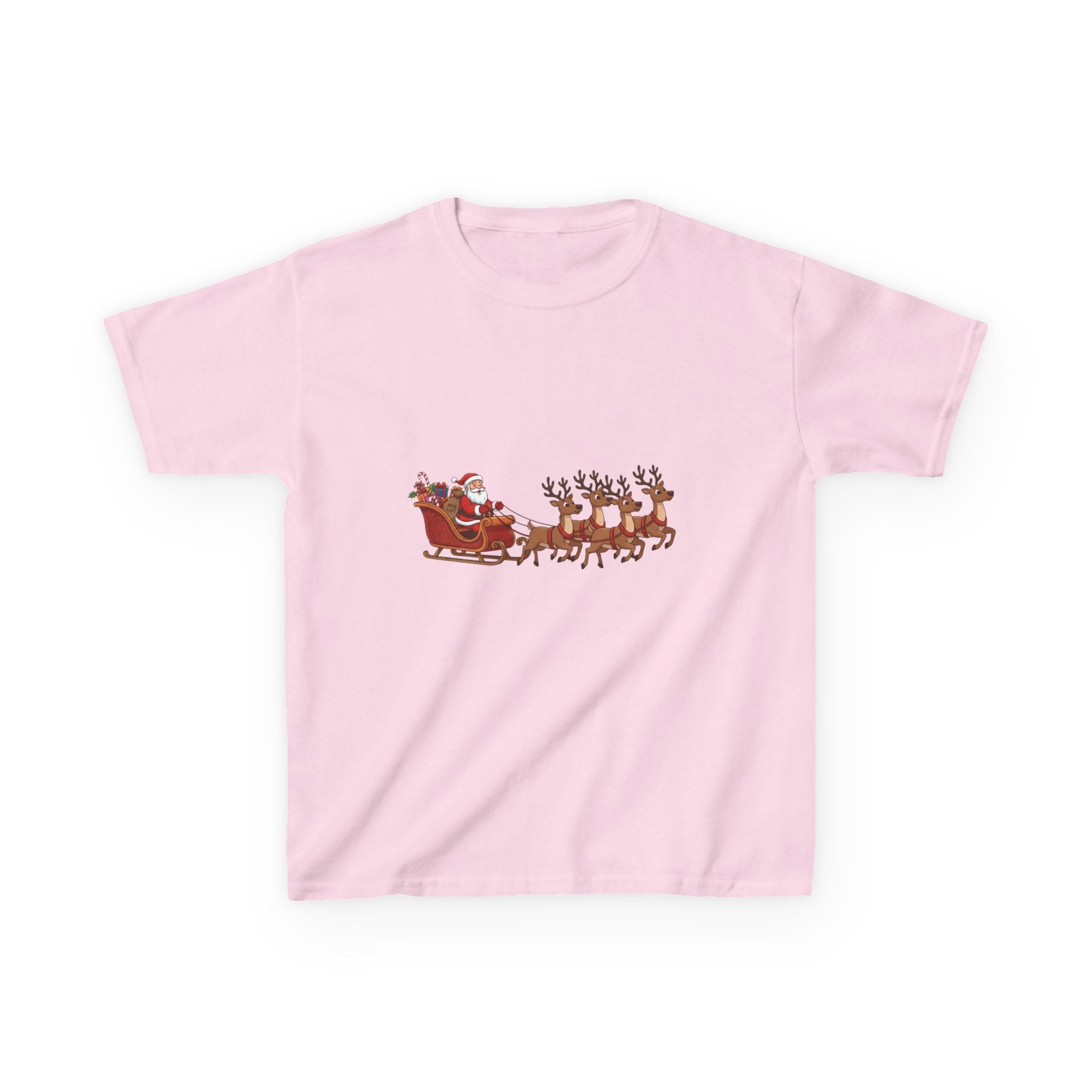 Designed by kids for kids - Cute Christmas Santa Sleigh tee