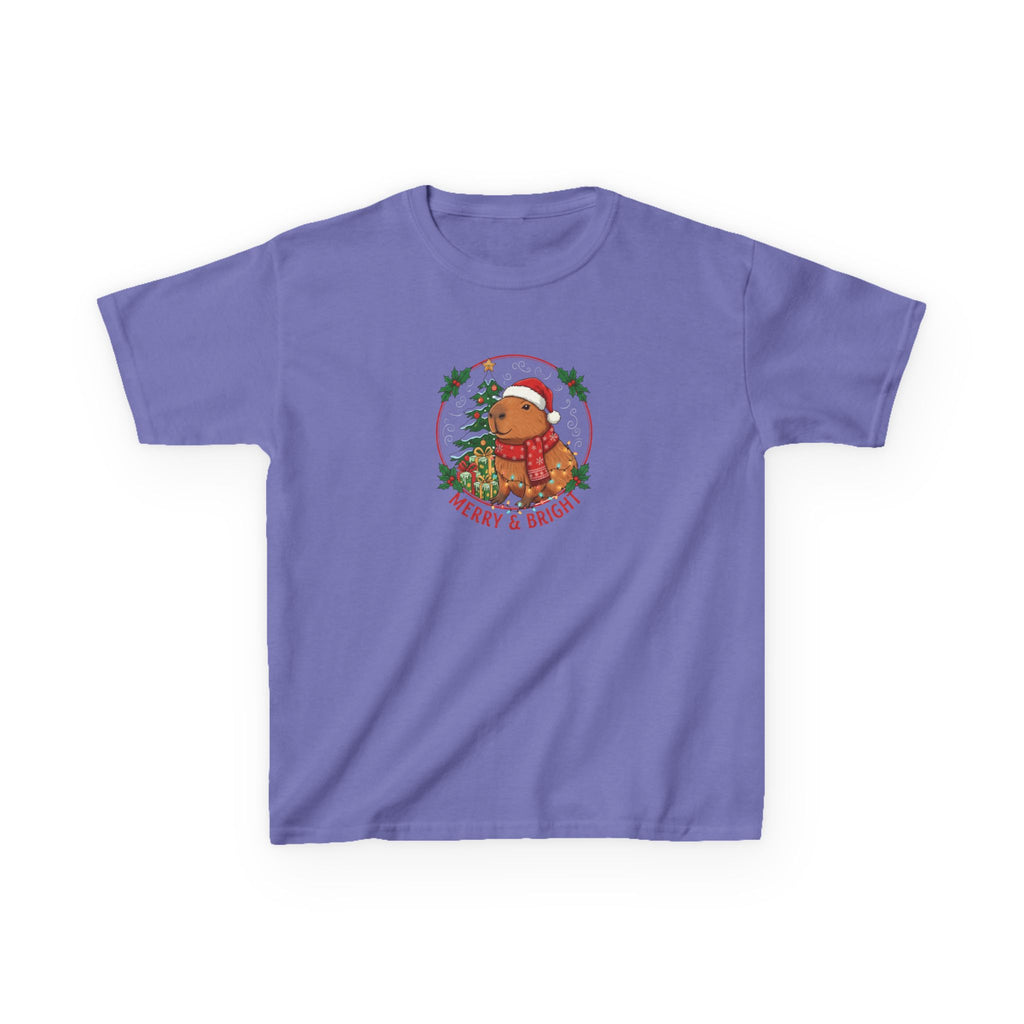 Designed by kids for kids - Cute Christmas Capybara tee