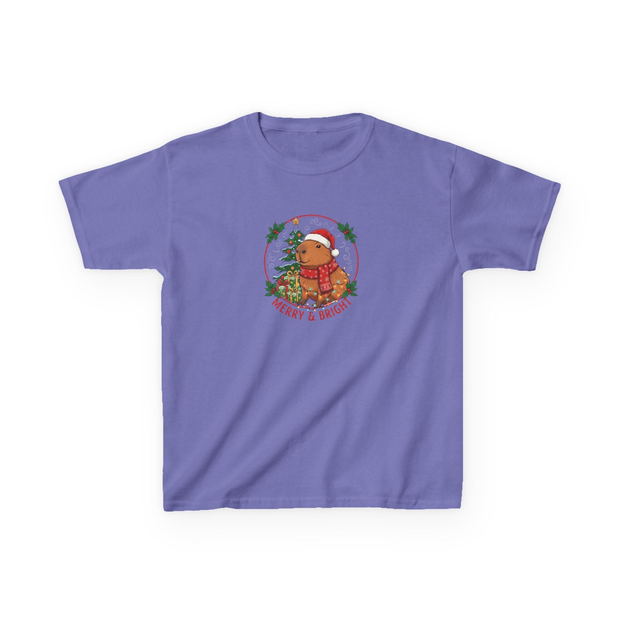 Designed by kids for kids - Cute Christmas Capybara tee