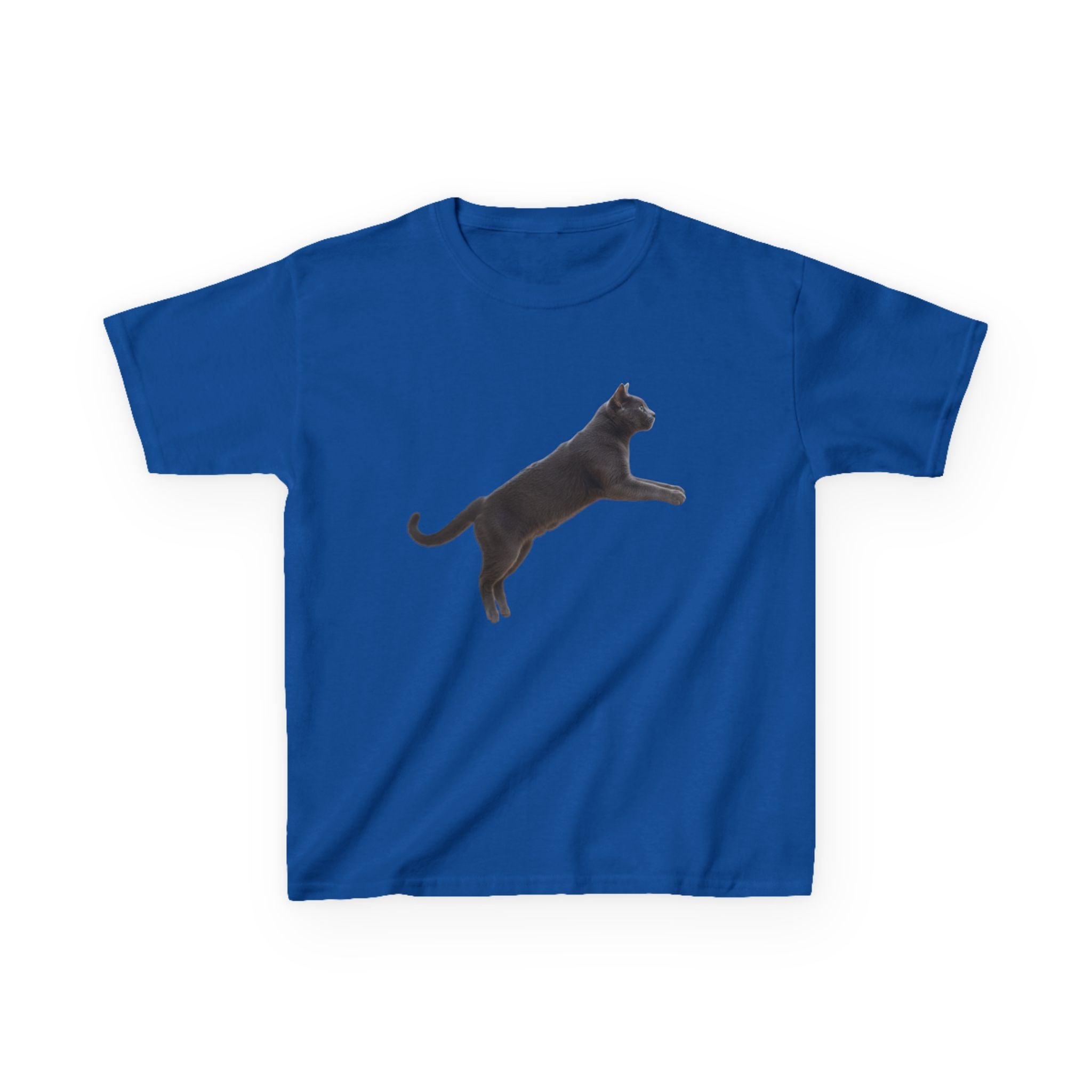 Designed by kids for kids - Russian Blue cat tee