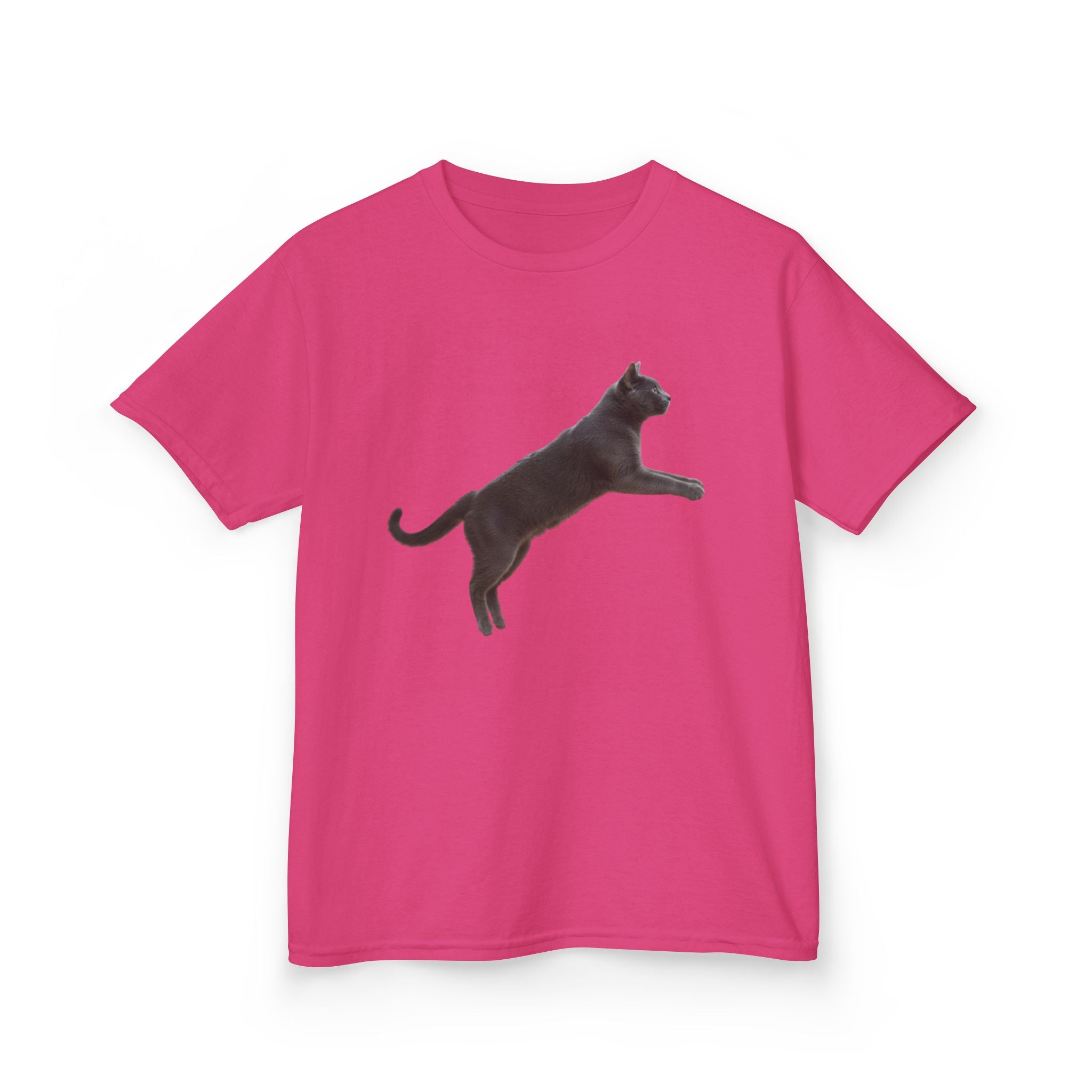 Designed by kids for kids - Russian Blue cat tee