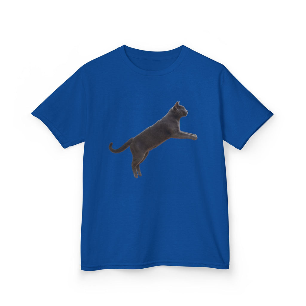 Designed by kids for kids - Russian Blue cat tee