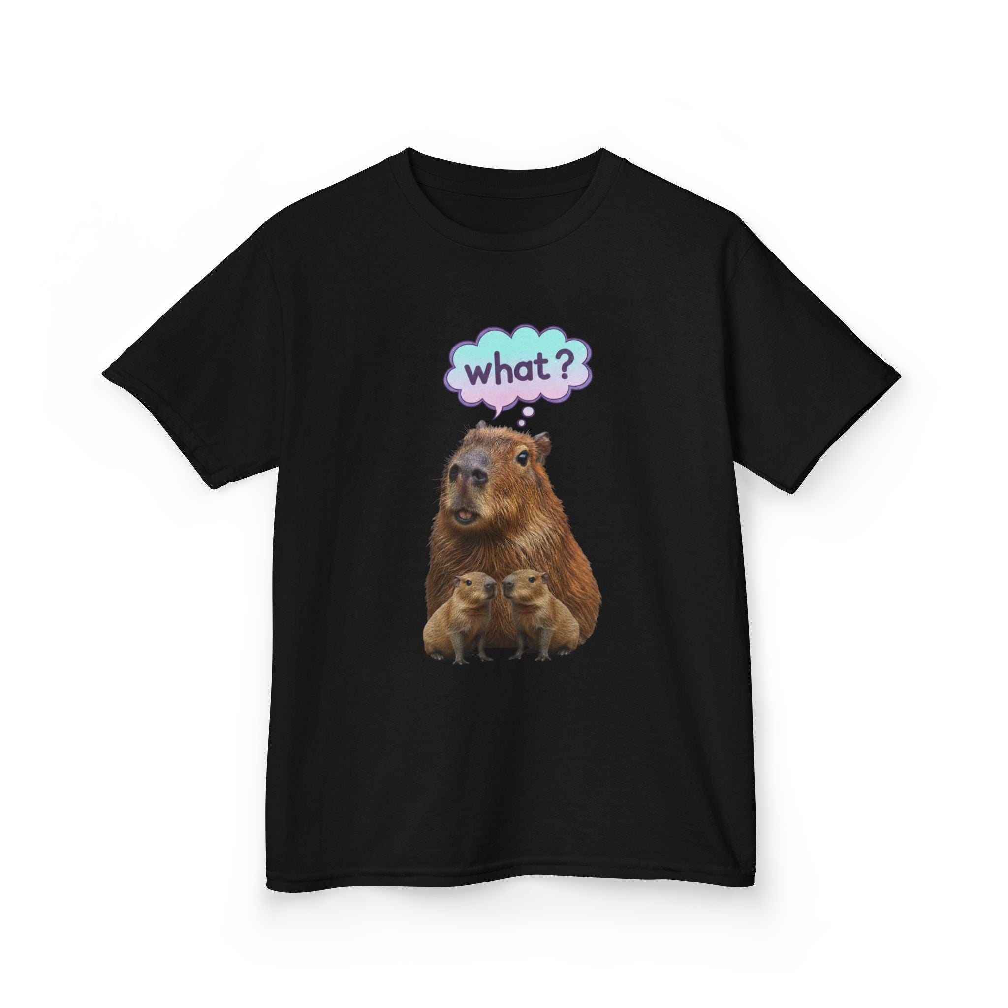 Designed by kids for kids - Funny confused capybara tee